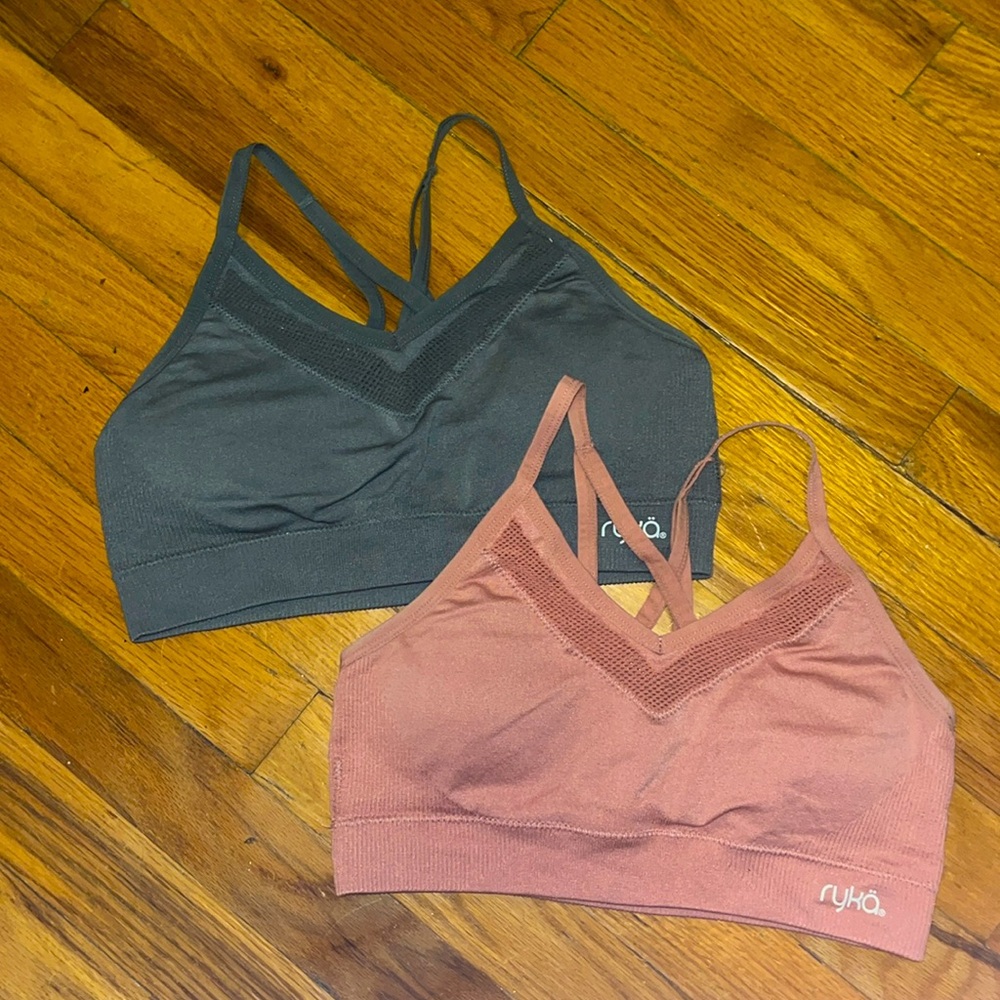 Pink and Grey Sports Bras